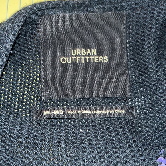 Urban Outfitters Chenille Cardigan black coral tie waist - Picture 8 of 9
